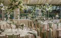CHAIR COVER WEDDING DÉCOR DRAPING CHIFFON VERTICAL DRAPES VARIOUS COLOURS