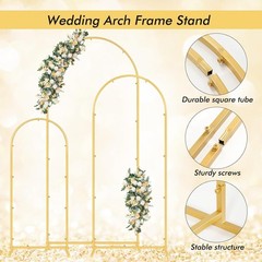 Portable & Stable Wedding Arch Backdrop Set – 4FT, 5FT, 6FT Sizes for All Events