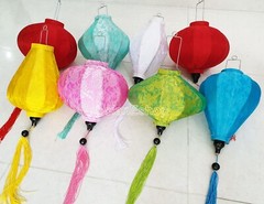 Set 8 Bamboo Silk Lanterns for Tea Party Decoration Vietnamese wedding Lamp
