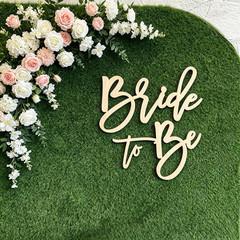Wooden Bride to Be Sign for Bridal Shower, Bachelorette, Engagement Wedding Part