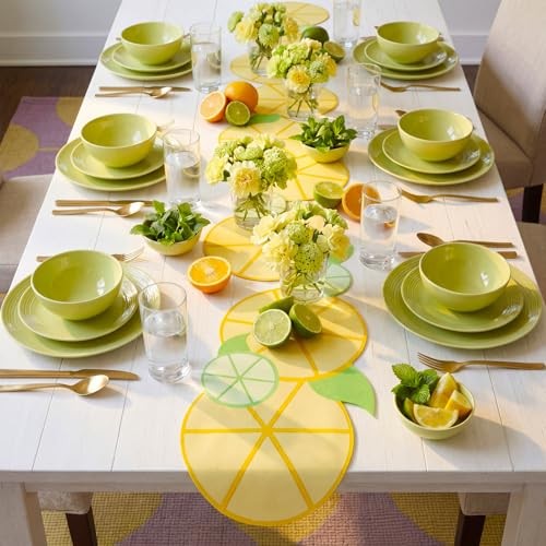 Summer Orange Citrus Table Runner 72×14 Inch Little Citrus Slice Birthday