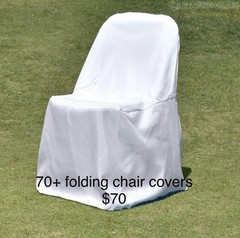 70+ White Reusable Fabric Chair Covers
