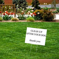 10 Pack 18 x 12 Inches White Corrugated Plastic Yard Sign with Metal Stakes f…