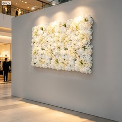Artificial Flower Wall Panel,Wall Decoration Artificial Flower Backdrop Reusable