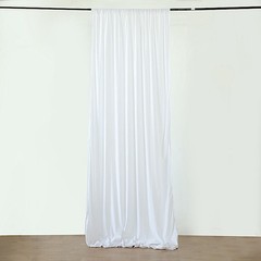 5 ft x 30 ft WHITE Polyester Ceiling Drapes Backdrop CURTAIN PANEL Party Events