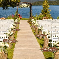 6 Pcs Wedding Direction Road Arrow Sign Ceremony & Reception Wedding This Way