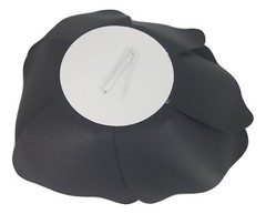Decor In The Box 3 piece Handmade Paper Flower Set, Fully Assembled-Black/Silver