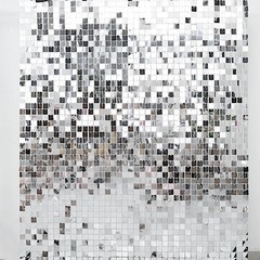 SILVER 10 Panels 12″ x 12″ Square Sequin WALL BACKDROP Party Events Decorations