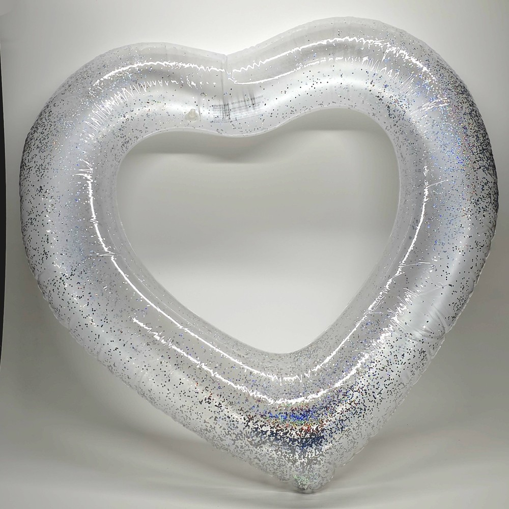 NEW Heart Shaped Pool Float SEQUIN LOVE Wedding Reception Prom Decoration 40″