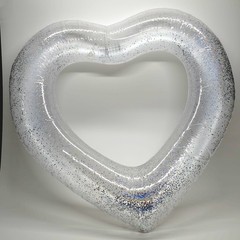 NEW Heart Shaped Pool Float SEQUIN LOVE Wedding Reception Prom Decoration 40″
