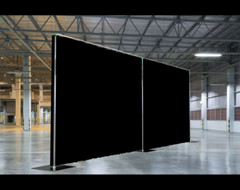 QUICK BACKDROP KIT 8 FT TALL x 10 FT – 50 FT WIDE PIPE WITH DRAPE (BLACK DRAPES)