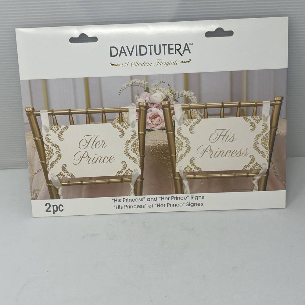 Wedding Chair Signs His Prince Her Princess By David Tutera