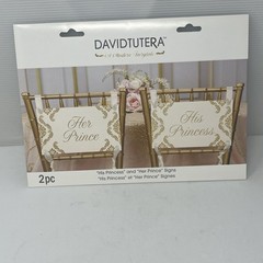 Wedding Chair Signs His Prince Her Princess By David Tutera