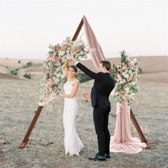 2x Wedding Arch Outdoor Backdrop Stand Garden Ceremony Flower Decorations Frame