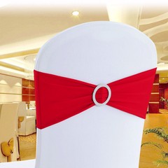 10/25/50/100x Spandex Stretch Chair Sashes Bows Band Wedding Party Banquet Decor