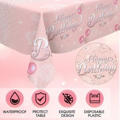 41Pcs Rose Gold Birthday Party Decorations Happy Birthday Plates and Napkins …