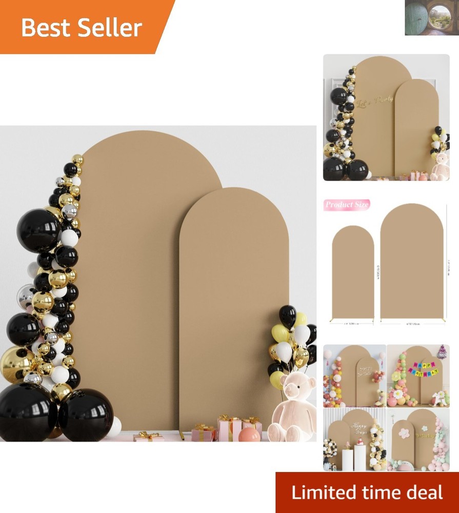 Versatile Chic Wedding Arch Stand in Khaki – Ideal for All Special Occasions