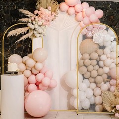 Set of 3 Wedding Arch Backdrop Stand Garden Floral Balloon Arch 7.3&6&6FT Party