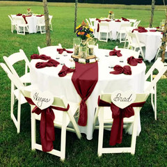 7 In. X 108 In. Satin Chair Sashes Bows Universal Chair Cover for Wedding Event