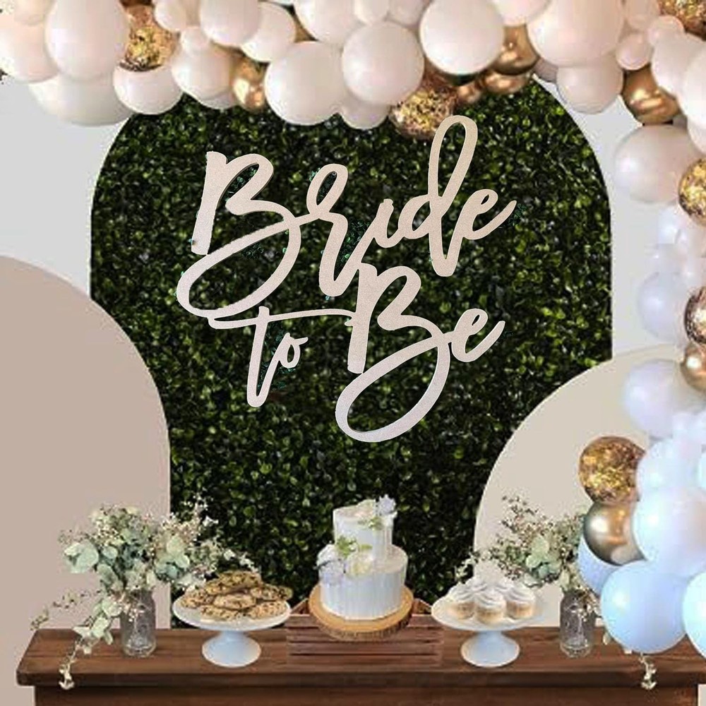 Bride to Be Wooden Sign for Backdrop- DIY Engagement Party Decorations White