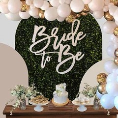 Bride to Be Wooden Sign for Backdrop- DIY Engagement Party Decorations White