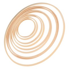 9Pcs Bamboo Craft Hoops Reusable Khaki Macrame Supplies for Hanging Wreaths