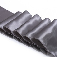 100 Silver Grey Satin Chair Sashes Silky Sateen Chair Bows wedding party décor