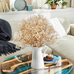 Dried Baby’s Breath Flowers Ivory White, 17inch Dried Natural Flowers