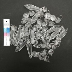 30pcs 50mm Long Cone Pendant Acrylic Bead Garland Chain Party Curtain Wedding