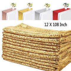 12″x108″ Glitter Dining Table Runner Sequin for Birthday Wedding Supplies Decor