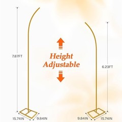 Balloon Arch Stand Kit, Balloon Arch Stand Set of 2 with Metal 8FT & 6.2FT
