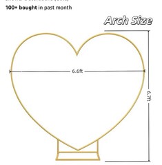 6 Foot Heart Shape Arch Photo Or Balloon Backdrop Wedding. Anniversary, Engage