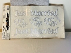 Victoria Lynn Just Married Car Window Decal Sticker & Our Vows Book