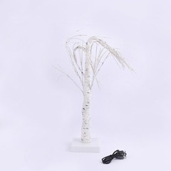 White 2 feet Battery Operated LED Lighted Artificial Birch TREE Party Events