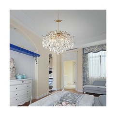 AGV LIGHTING CH012G K9 Crystal Chandelier, 6-Lights Modern Pendant Light Fixt…