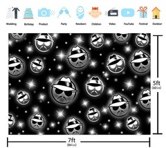 Cholo Theme Backdrop Early 2000s Background 7x5FT Black Glitter Old School Ph…