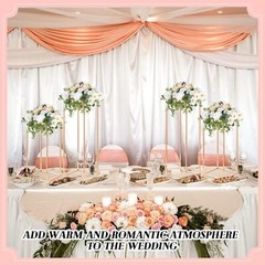 12-Piece Gold Metal Flower Stands – Rectangular Wedding Centerpiece (80/60/40cm)