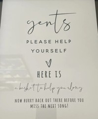 Men’s Wedding Men’s Bathroom Sign 10×12