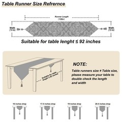 Table Runners 108 inches for Dining Room Dresser Christmas Thanksgiving Party…