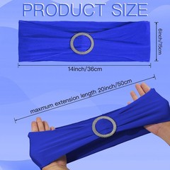 100PCS Spandex Stretch Chair Sashes Bows Elastic Chair Cover Bands Ties