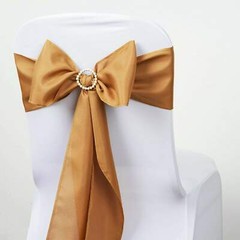 50 Polyester CHAIR SASHES Bows Ties Wedding Party Banquet Dinner Decorations