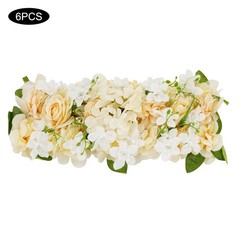 6pcs Artificial Flower Wall Panels Wedding Backdrop 50x20cm (each) Champagne
