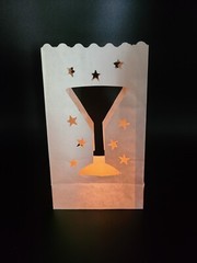 50 Wine Glass Luminary Bags – White for Parties Anniversary New Years Luminaria