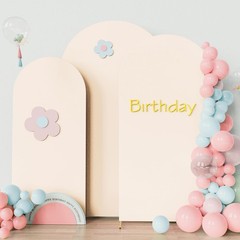 Elegant 3-Piece Arch Cover Set in Beige – Ideal for Weddings and Celebrations