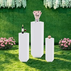 3Pcs Acrylic Display Stand Cake Flower Pedestal Stand For Party Wedding Retail