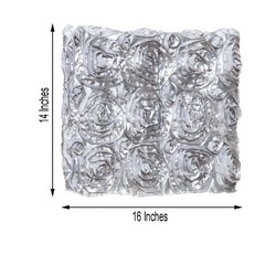 1 Dozen CHAIR COVERS SQUARE TOP CAPS with RIBBON ROSES Wedding Banquet Supplies
