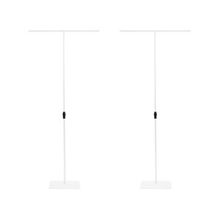 2Pcs Wedding Backdrop Stands Adjustable Height Backdrop Stands 37-97in
