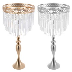 31.49″ Tall Gold/Silver Metal Flower Stand for Wedding Table Centerpieces Decor