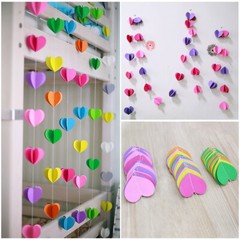 [JB] 1.8M Tissue Paper Colorful Flower Garland String Children’s Education Party
