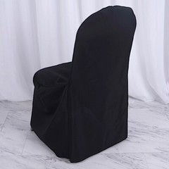 10 Black POLYESTER BANQUET CHAIR COVERS Wedding Party Dinner Decorations